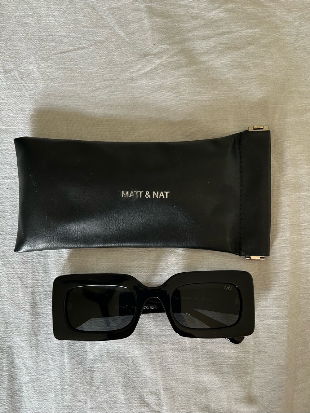 Matt & Nat Black Rectangular Sunglasses